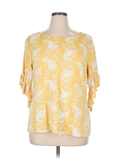 Pre-owned Forgotten Grace 3/4 Sleeve T-shirt In Yellow