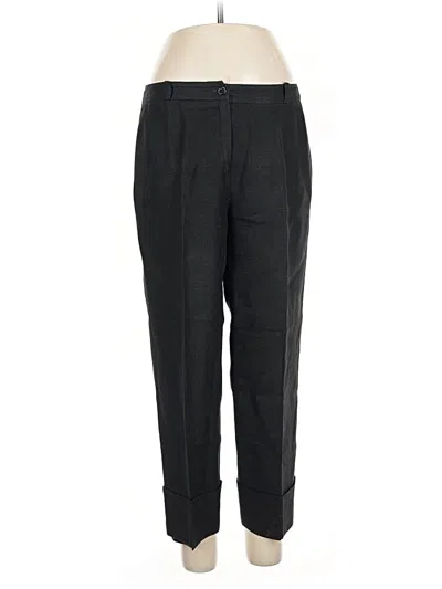 Pre-owned Harve Benard By Benard Holtzman Linen Pants In Black