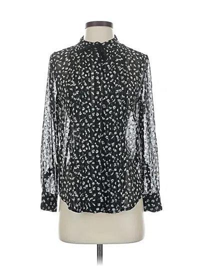 Pre-owned Allsaints Long Sleeve Blouse In Black