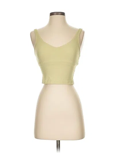 Pre-owned Lululemon Athletica Tank Top Green Strapless Neckline Tops