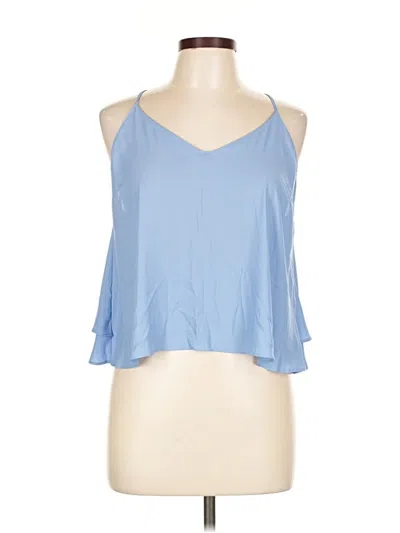 Pre-owned Lush Tank Top Blue Halter Neckline Tops