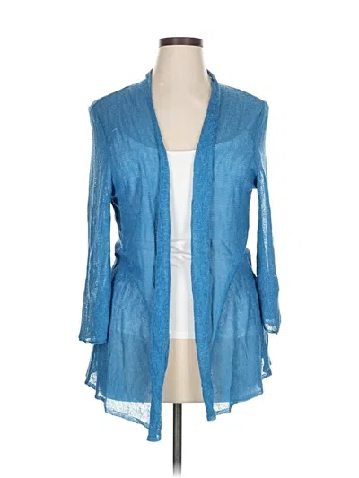Pre-owned Nic + Zoe Cardigan Sweater In Blue