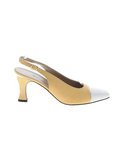 Pre-owned St John Heels In Yellow