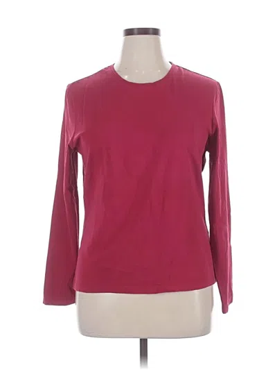 Pre-owned Caslon Long Sleeve T-shirt In Burgundy