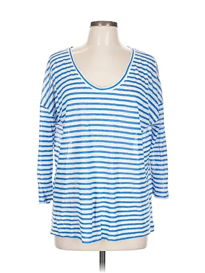 Pre-owned Michael Stars 3/4 Sleeve T-shirt In Blue