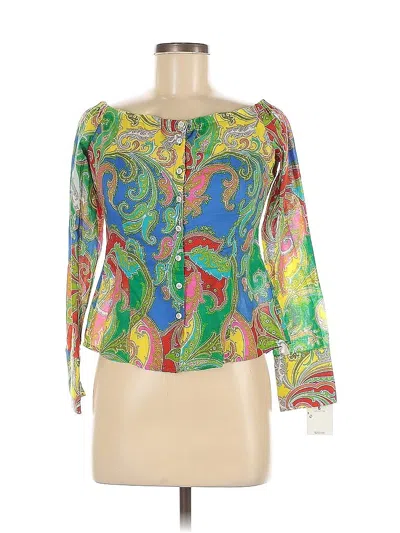 Pre-owned Ralph Lauren Long Sleeve Blouse In Red