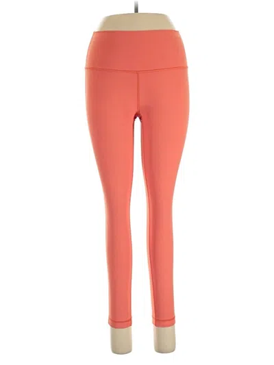 Pre-owned Lululemon Athletica Active Pants In Orange