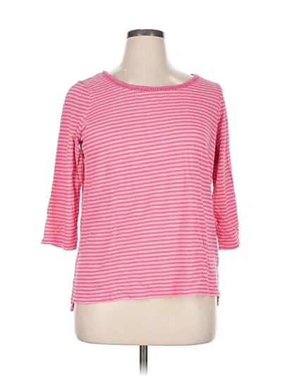 Pre-owned Talbots 3/4 Sleeve T-shirt In Pink