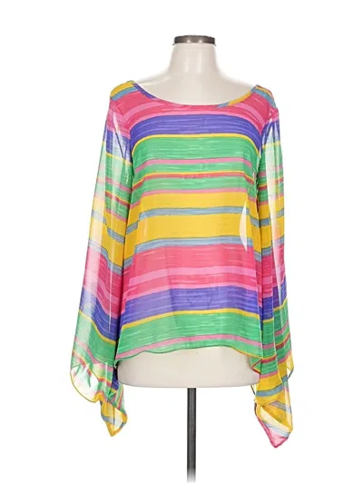 Pre-owned Show Me Your Mumu Long Sleeve Blouse In Yellow