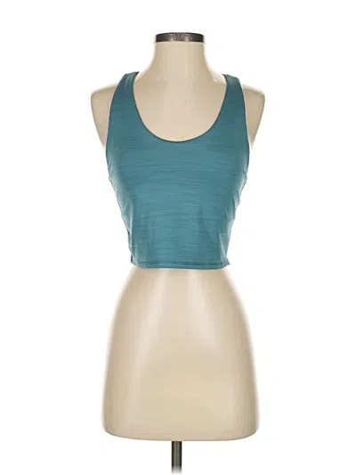 Pre-owned Athleta Tank Top Teal Halter Neckline Tops In Blue