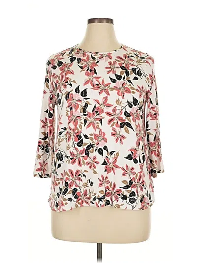 Pre-owned Jjill 3/4 Sleeve T-shirt In Pink