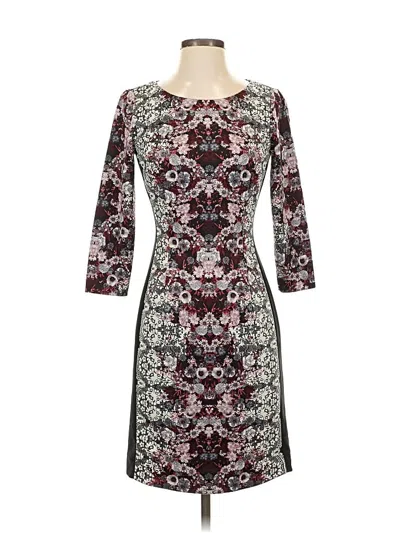 Pre-owned Tahari By Asl Casual Dress In Burgundy