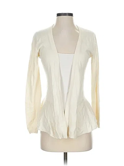 Pre-owned Sara Campbell Cardigan Sweater In White