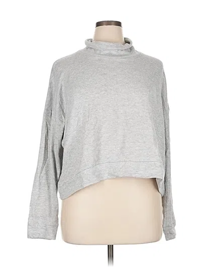 Pre-owned Splendid Long Sleeve Turtleneck In Silver