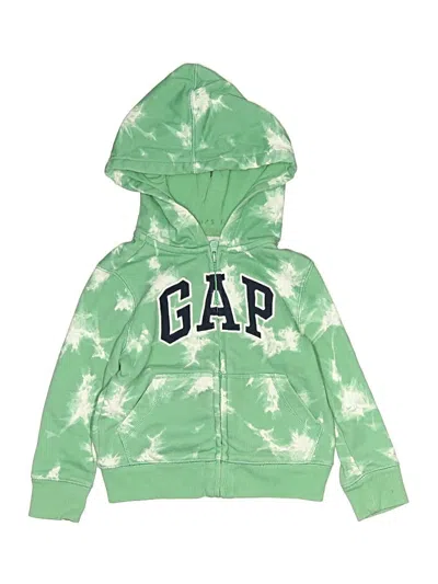 Pre-owned Baby Gap Kids' Zip Up Hoodie In Green