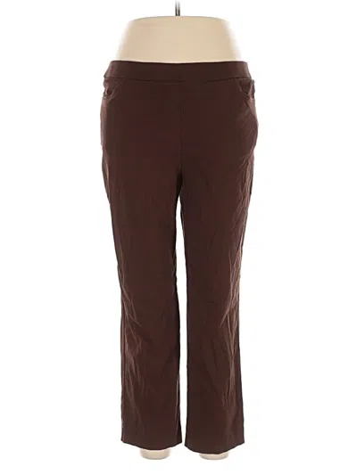 Pre-owned Alfred Dunner Active Pants In Brown