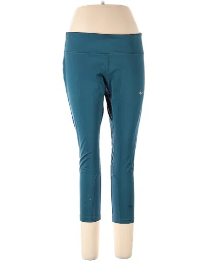 Pre-owned Nike Active Pants In Blue