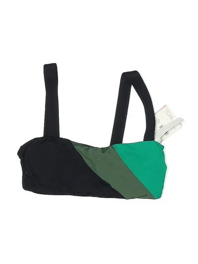 Pre-owned Kate Spade New York Swimsuit Top Black Color Block Pattern Swimwear