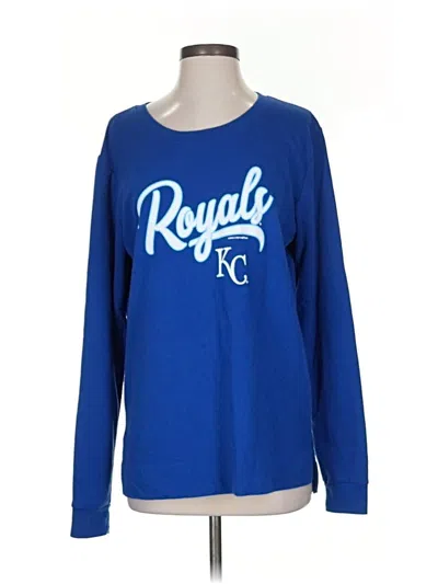 Pre-owned Genuine Merchandise By Team Athletics Long Sleeve T-shirt In Blue