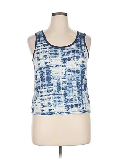 Pre-owned Lucky Brand Tank Top Blue Halter Neckline Tops