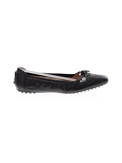 Pre-owned Tod's Flats In Black