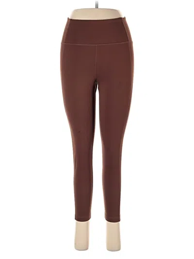 Pre-owned Girlfriend Collective Active Pants In Brown