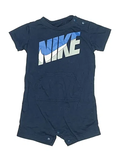 Pre-owned Nike Babies' Short Sleeve Onesie In Blue