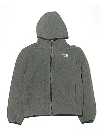 Pre-owned The North Face Kids' Zip Up Hoodie In Gray