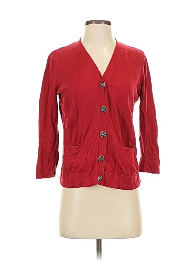 Pre-owned Charter Club Cardigan Sweater In Red