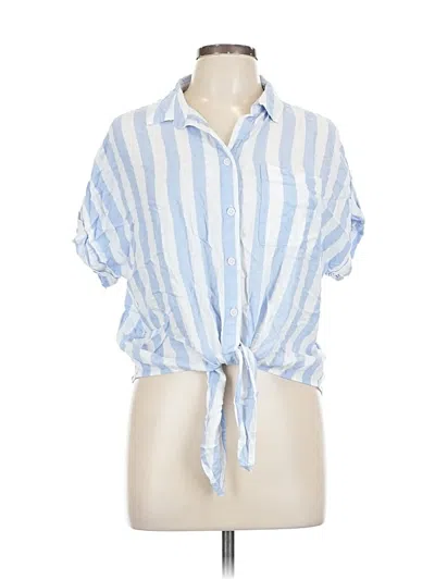Pre-owned Beachlunchlounge Short Sleeve Blouse In Blue