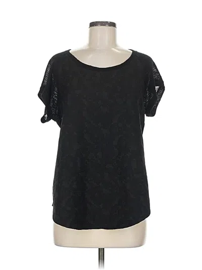 Pre-owned Gibson Short Sleeve Top Black Scoop Neck Tops