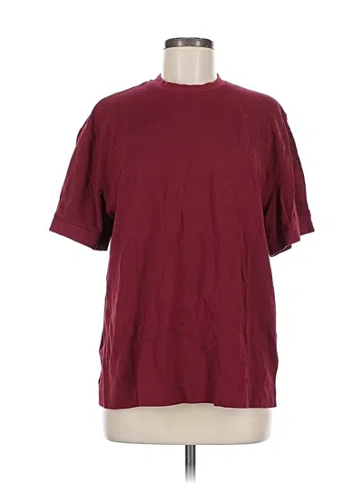 Pre-owned Garage Short Sleeve T-shirt In Burgundy