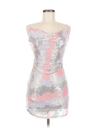 Pre-owned Fashion Nova Cocktail Dress In Silver