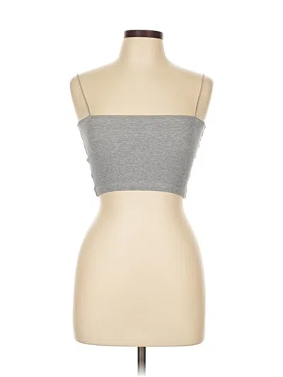 Pre-owned Zara Tank Top Gray Strapless Neckline Tops