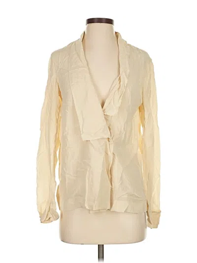 Pre-owned Intropia Long Sleeve Blouse In White