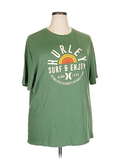 Pre-owned Hurley Short Sleeve T-shirt In Green