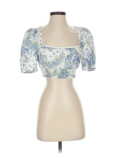 Pre-owned Los Angeles Atelier & Other Stories Short Sleeve Blouse In White