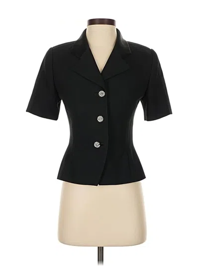 Pre-owned Albert Nipon Blazer Jacket In Black