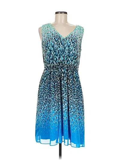 Pre-owned Ann Taylor Cocktail Dress In Blue