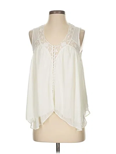 Pre-owned Free People Sleeveless Blouse In White