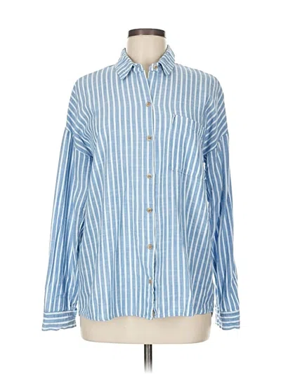 Pre-owned Be Cool Long Sleeve Button Down Shirt In Blue