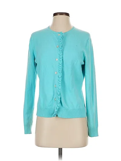 Pre-owned Lands' End Cardigan Sweater In Blue
