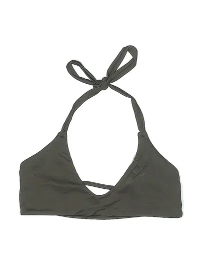 Pre-owned Midori Swimsuit Top Brown Solid Pattern Swimwear