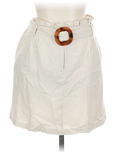 Pre-owned Blu Pepper Casual Skirt In White