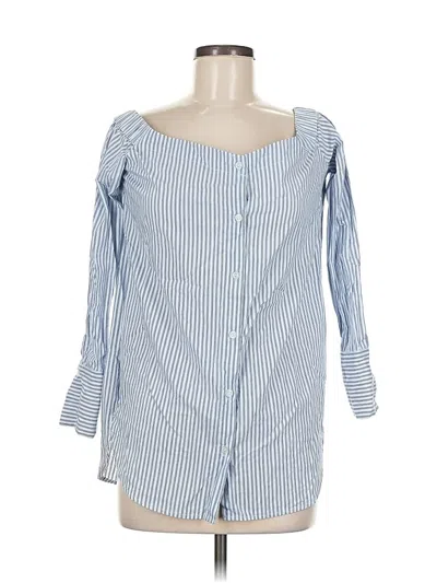 Pre-owned Drew 3/4 Sleeve Blouse In Blue
