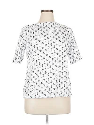 Pre-owned Charter Club Short Sleeve T-shirt In White