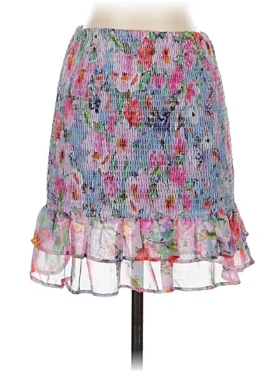 Pre-owned Lost + Wander Casual Skirt In Blue