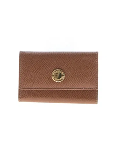 Pre-owned Bvlgari Leather Card Holder In Brown