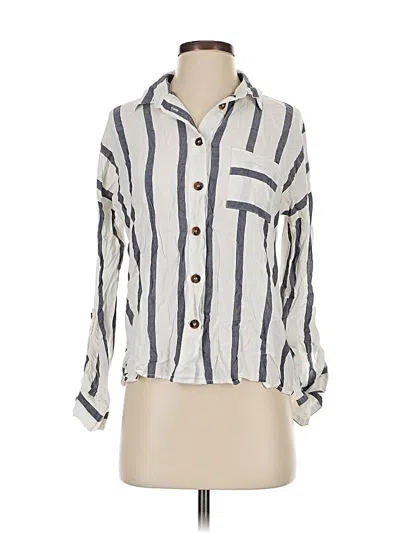 Pre-owned E&m Collection 3/4 Sleeve Blouse In White