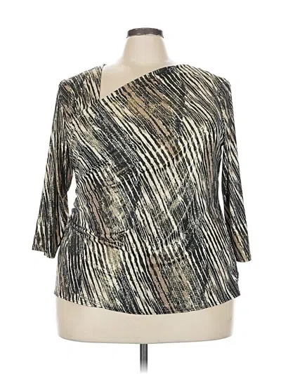 Pre-owned Dressbarn 3/4 Sleeve Top In Gray